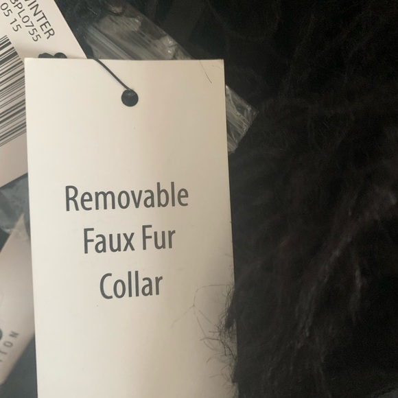 Buffalo David Bitton Black/White Plaid Wool Coat With Removable Collar Size XL - Picture 12 of 15